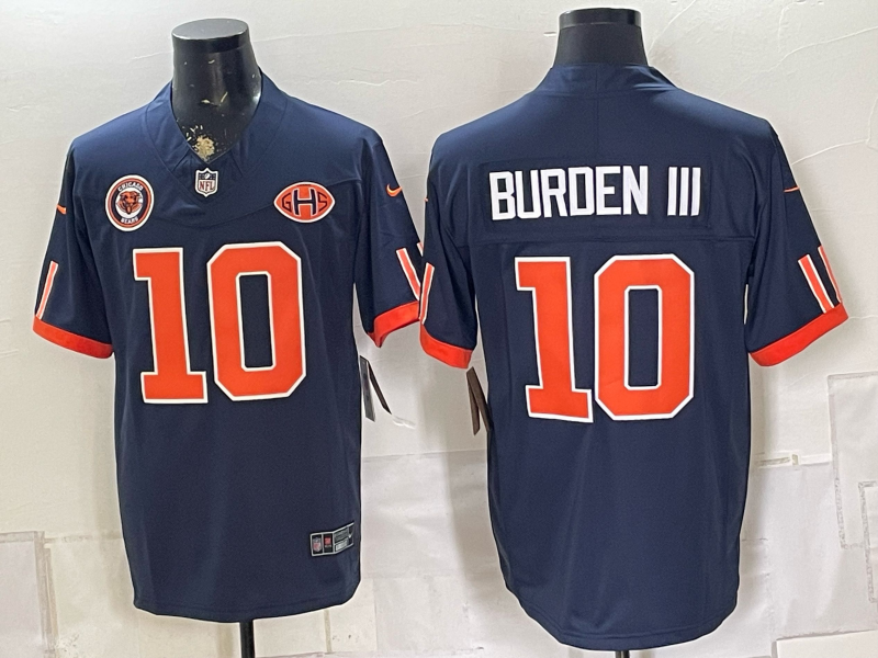 Men 2026 Chicago Bears #10 Burden III blue Nike Limited NFL Jersey 0903002->youth mlb jersey->Youth Jersey